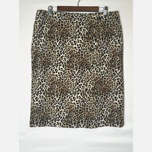 SOHO Apparel Women's Cheetah Print Pencil Skirt Size XL Stretch Midi Skirt